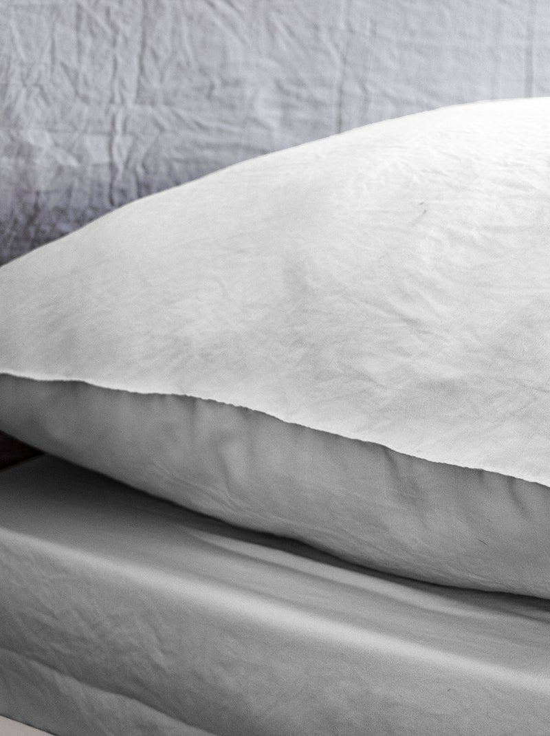 Juego de cama liso ultra suave - 1 o 2 personas GRIS - Kiabi