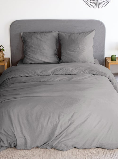 Juego de cama liso ultra suave - 1 o 2 personas - Kiabi