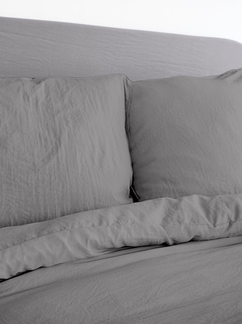 Juego de cama liso ultra suave - 1 o 2 personas - Kiabi