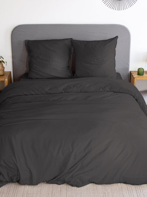 Juego de cama liso ultra suave - 1 o 2 personas - Kiabi