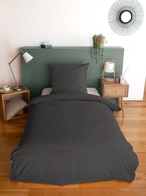Juego de cama liso ultra suave - 1 o 2 personas - Kiabi