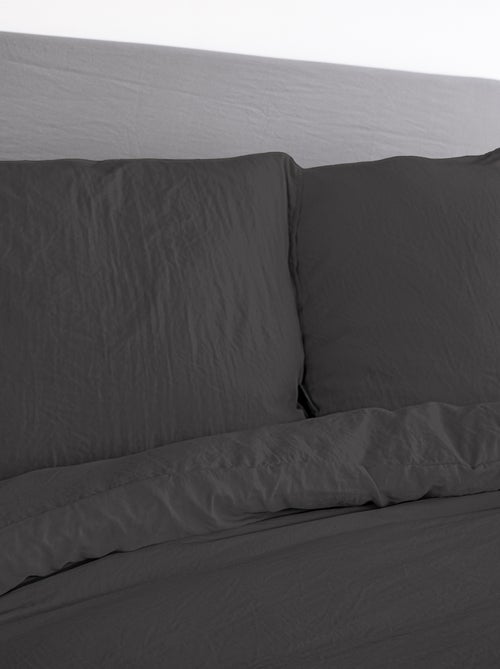 Juego de cama liso ultra suave - 1 o 2 personas - Kiabi