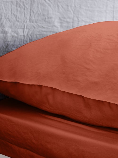 Juego de cama liso ultra suave - 1 o 2 personas - Kiabi