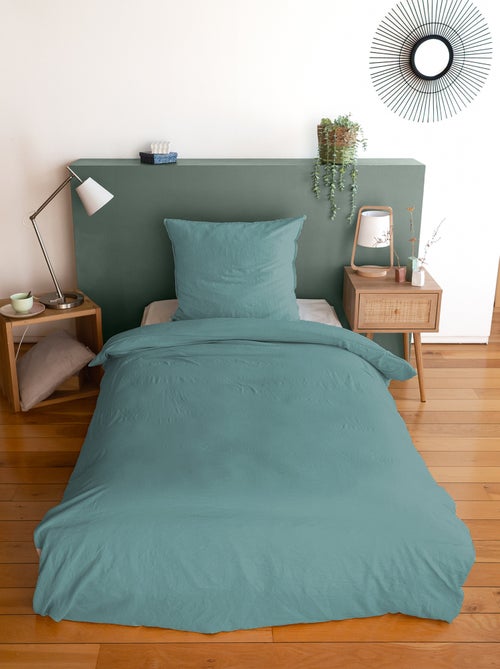 Juego de cama liso ultra suave - 1 o 2 personas - Kiabi