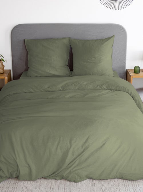 Juego de cama liso ultra suave - 1 o 2 personas - Kiabi
