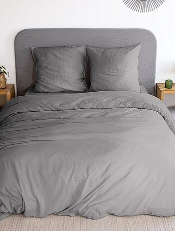 Juego de cama liso ultrasuave - Doble - Kiabi