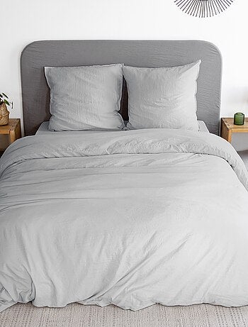 Juego de cama liso ultrasuave - Doble - Kiabi