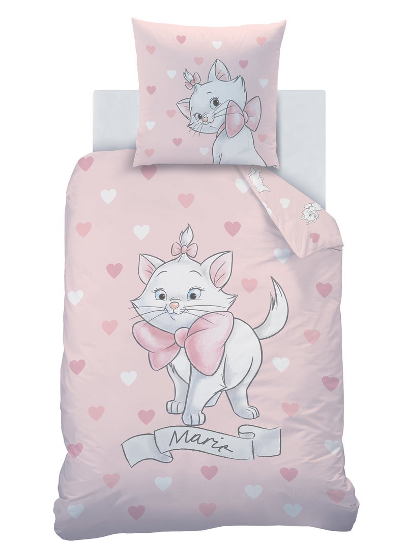 Juego de cama 'Los Aristogatos' - Individual rosa - Kiabi