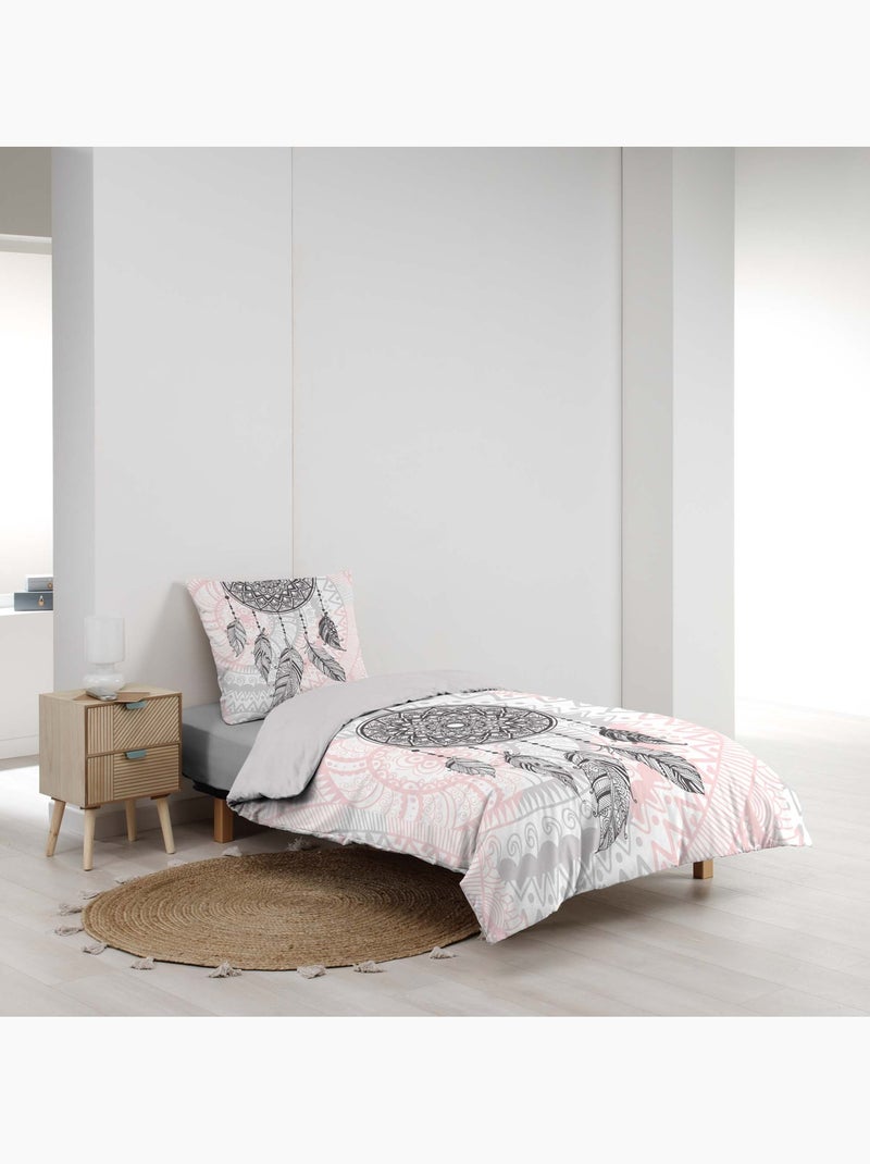 Juego de cama mandala y atrapasueños Rosa claro - Kiabi