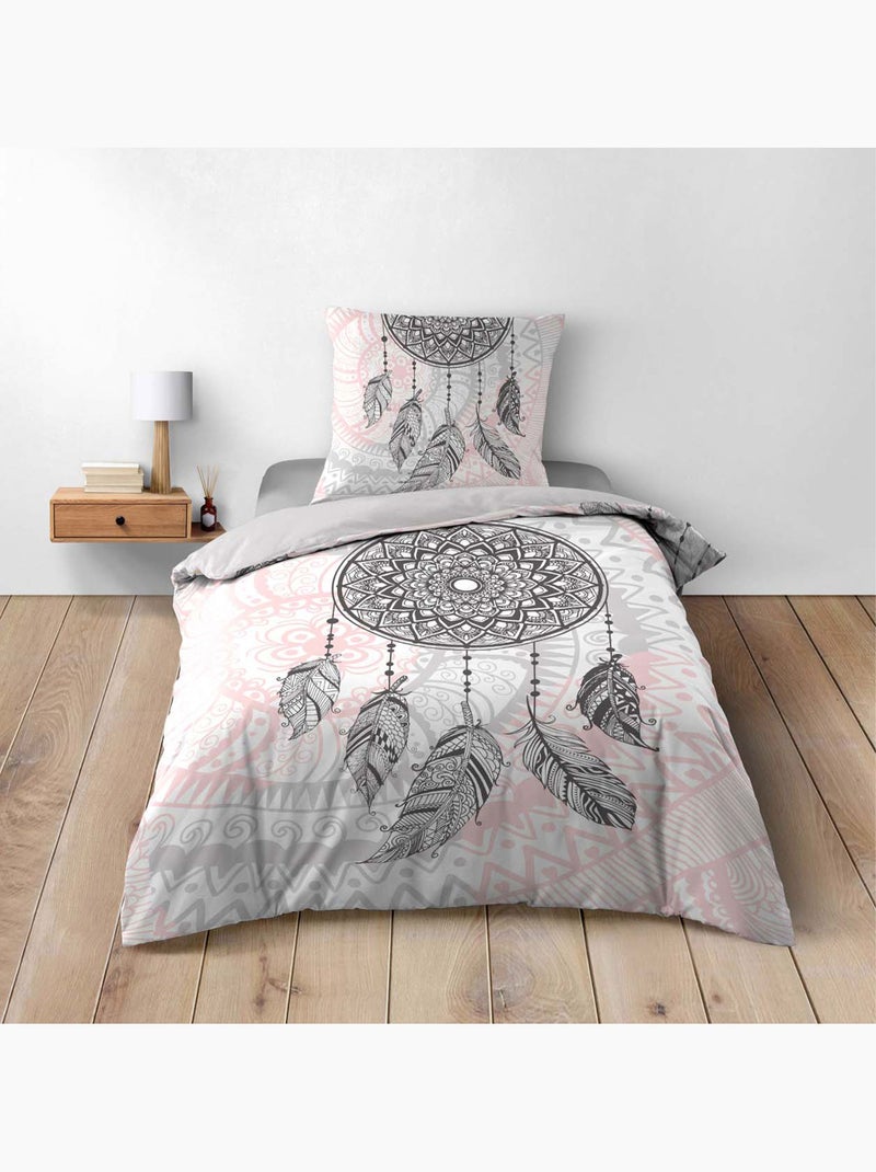 Juego de cama mandala y atrapasueños Rosa claro - Kiabi