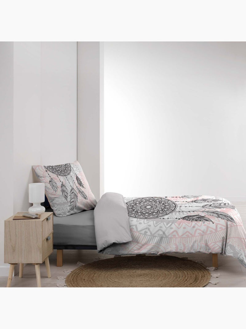 Juego de cama mandala y atrapasueños Rosa claro - Kiabi