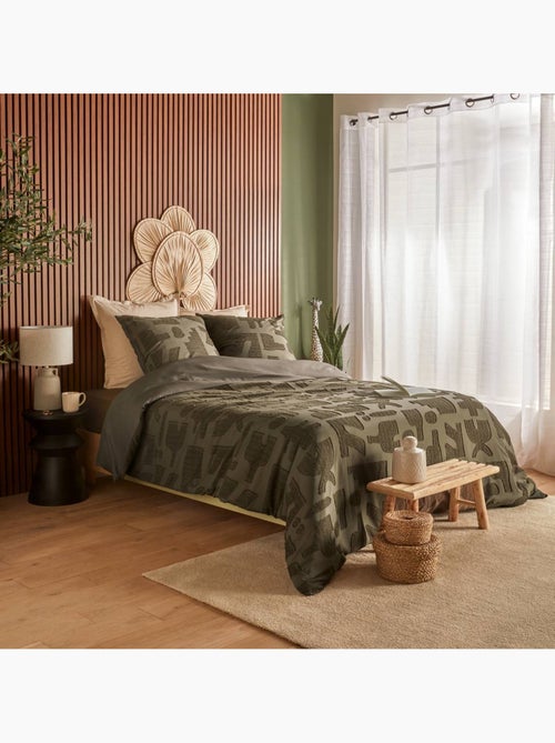 Juego de cama nyero, 220 x 240 cm, verde - Kiabi Juego de cama nyero, 220 x 240 cm, verde - Kiabi