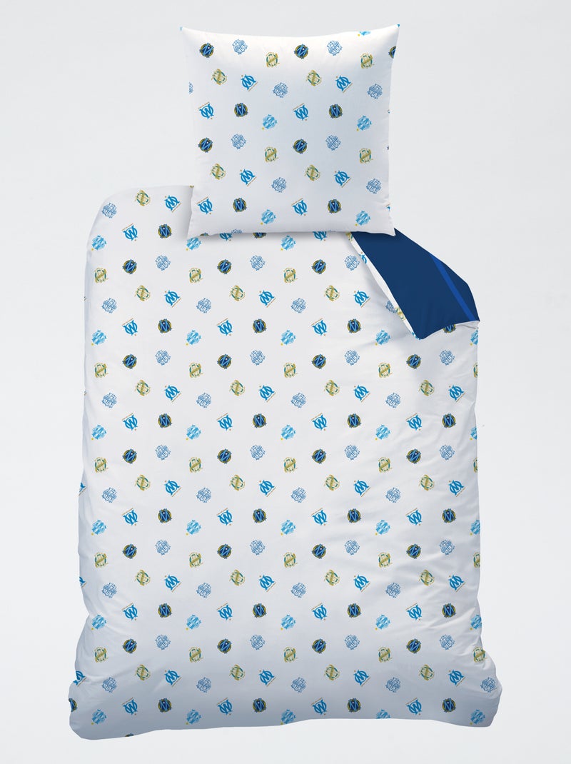 Juego de cama 'Olympique de Marseille' 2 piezas 1 persona: funda nórdica + funda de almohada Azul - Kiabi