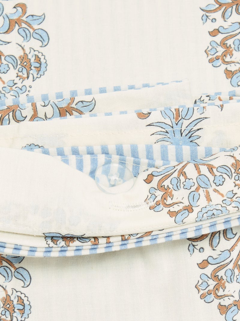 Juego de cama para 2 personas - 1 funda nórdica + 2 fundas de almohada Azul - Kiabi