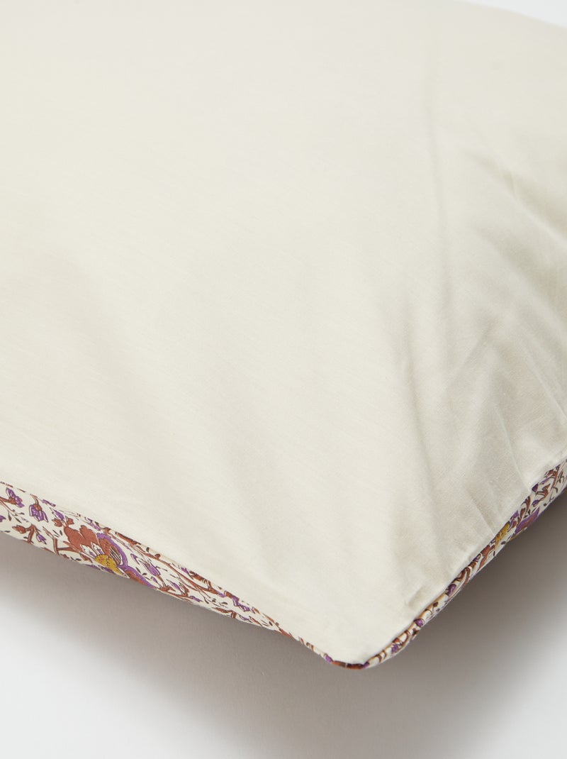 Juego de cama para 2 personas 240 x 220 cm de algodón - Kiabi Home Beige - Kiabi