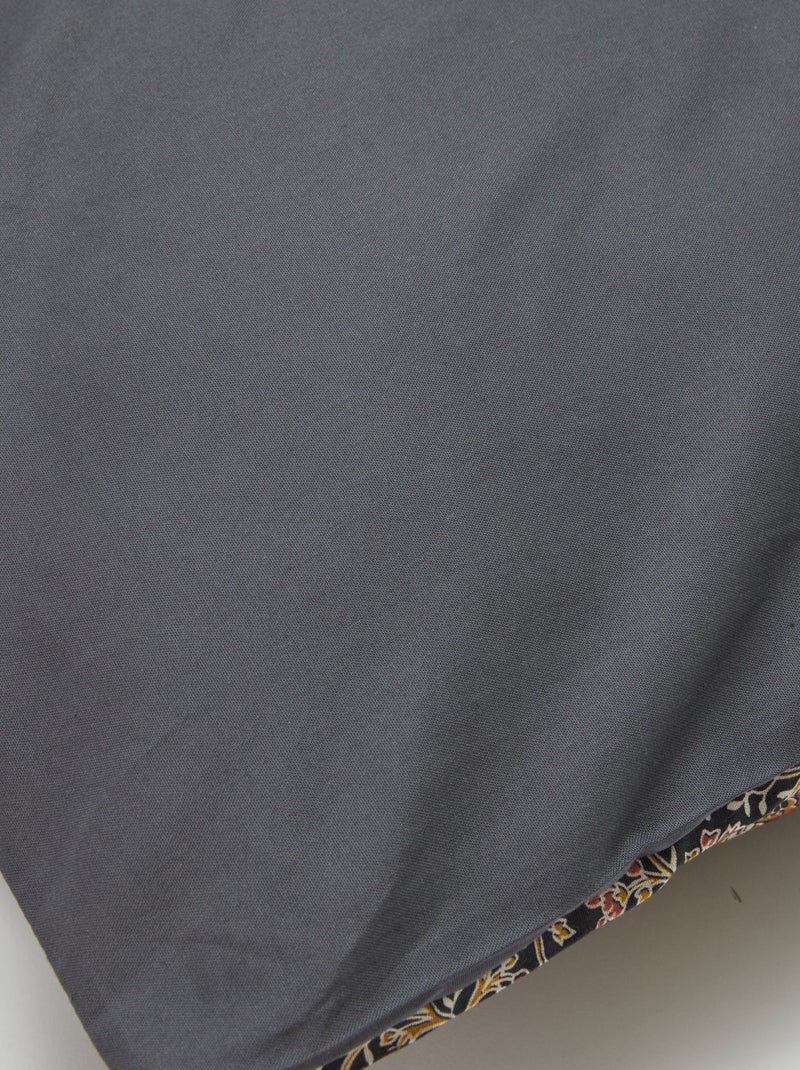 Juego de cama para 2 personas 240 x 220 cm de algodón - Kiabi Home Negro - Kiabi