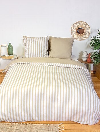 Juego de cama para 2 personas (240 x 220 cm o 260 x 240 cm) - 1 funda nórdica + 2 fundas de almohada
