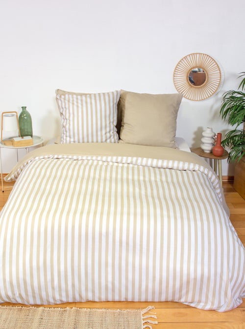 Juego de cama para 2 personas (240 x 220 cm o 260 x 240 cm) - 1 funda nórdica + 2 fundas de almohada - Kiabi