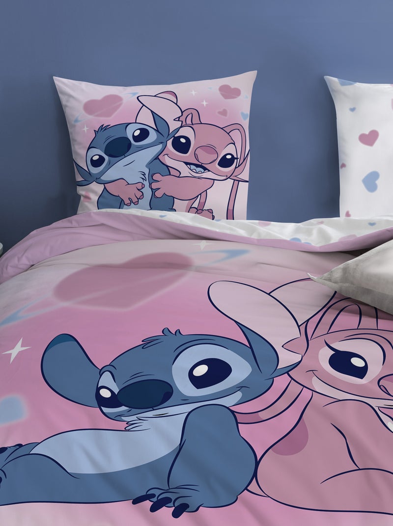 Juego de cama para 2 personas 240 x 220 cm 'Stitch y Angel' Azul - Kiabi
