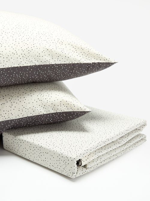 Juego de cama para 2 personas (240 x 220cm) - Kiabi Home - Kiabi Juego de cama para 2 personas (240 x 220cm) - Kiabi Home - Kiabi