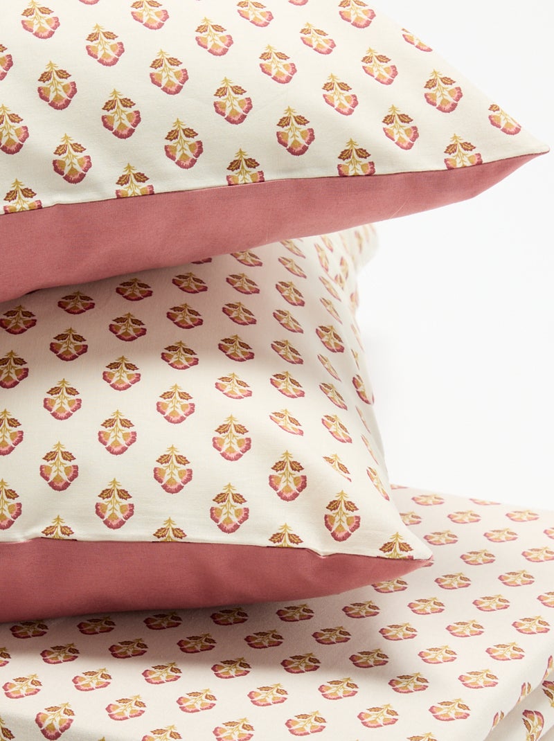 Juego de cama para 2 personas (240 x 220cm) - Kiabi Home Rosa - Kiabi
