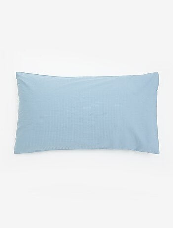 Juego de cama para 2 personas 260 x 240 cm de seersucker - Kiabi Home - Azul