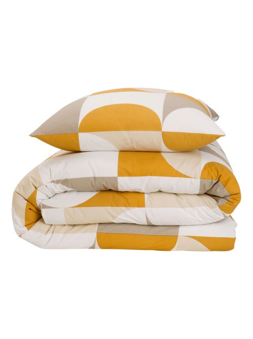 Juego de cama para 2 personas con estampado geométrico reversible - Kiabi Juego de cama para 2 personas con estampado geométrico reversible - Kiabi
