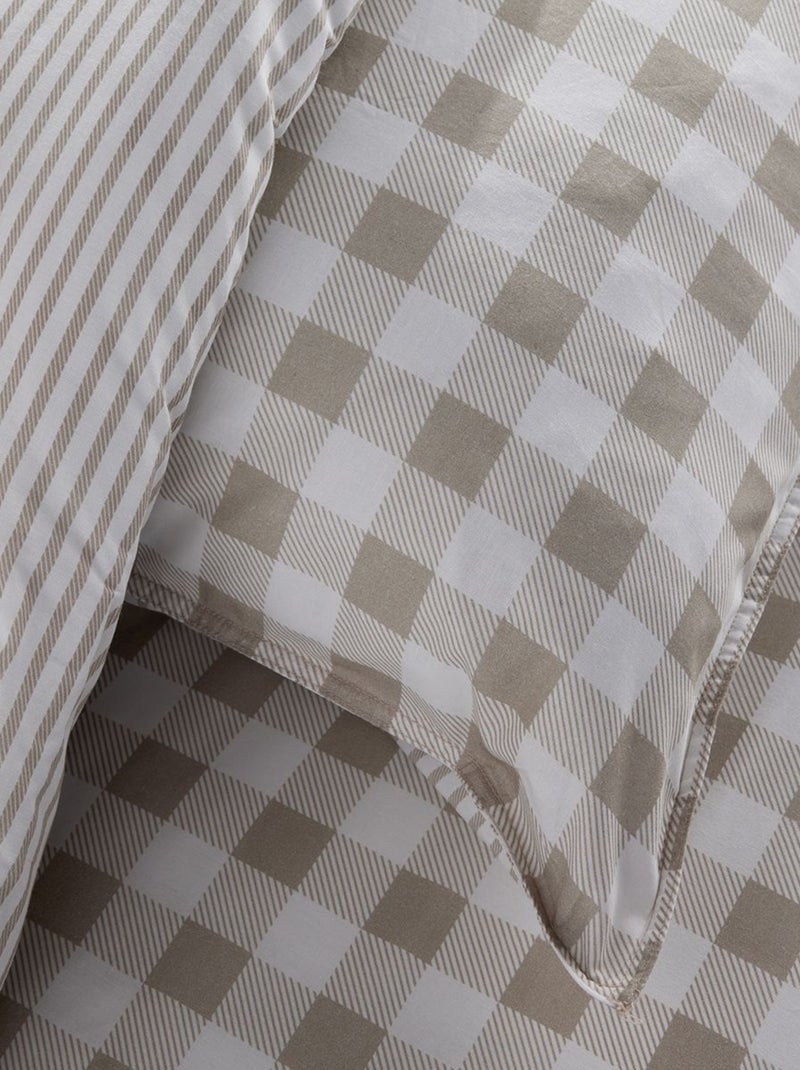 Juego de cama para 2 personas de 3 piezas - 1 funda nórdica + 2 fundas de almohada Beige - Kiabi