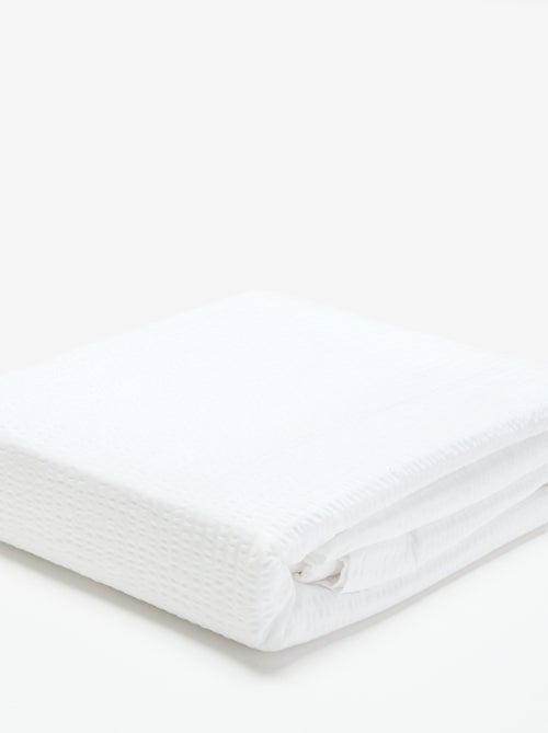 Juego de cama para 2 personas de gasa de algodón 240 x 220cm - Kiabi Juego de cama para 2 personas de gasa de algodón 240 x 220cm - Kiabi