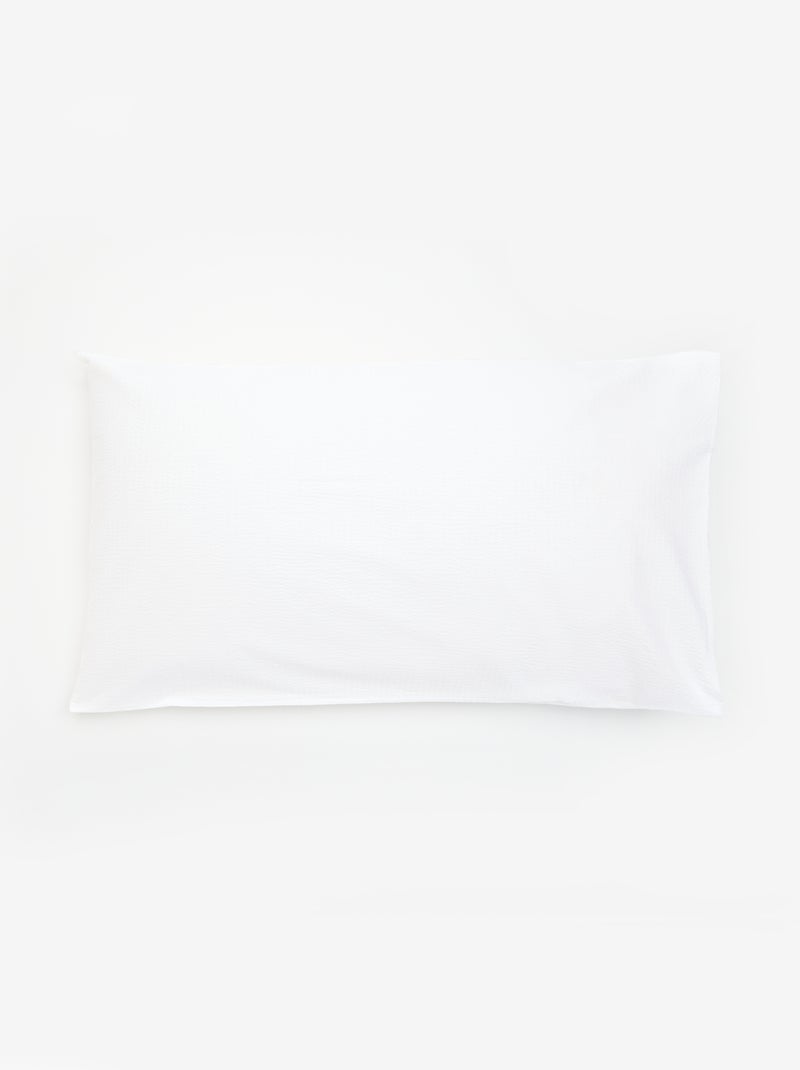 Juego de cama para 2 personas de gasa de algodón 240 x 220cm Blanco - Kiabi