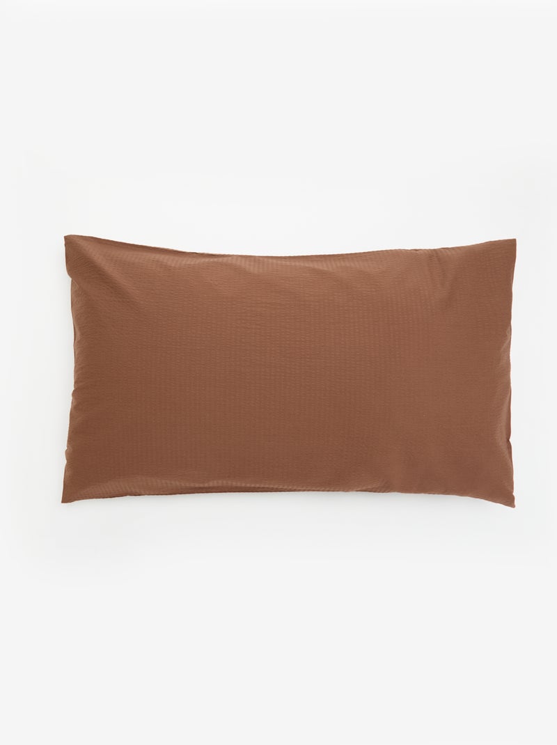 Juego de cama para 2 personas de gasa de algodón 240 x 220cm Marron - Kiabi