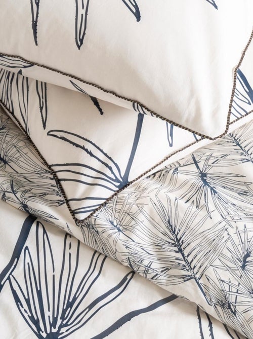 Juego de cama para 2 personas en algodón estampado floral reversible - Kiabi