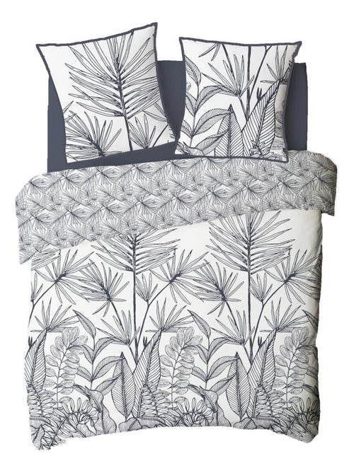 Juego de cama para 2 personas en algodón estampado floral reversible - Kiabi