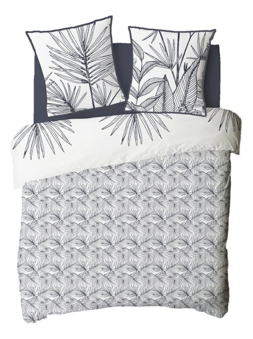Juego de cama para 2 personas en algodón estampado floral reversible - Kiabi