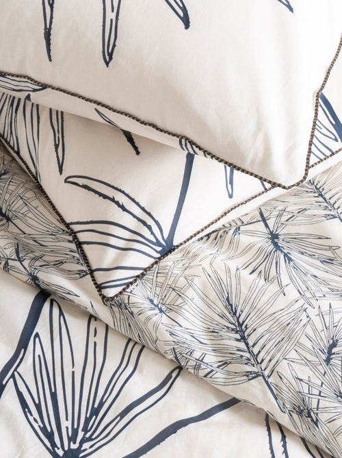 Juego de cama para 2 personas en algodón estampado floral reversible - Kiabi Juego de cama para 2 personas en algodón estampado floral reversible - Kiabi