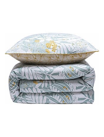 Juego de cama para 2 personas en algodón tropical pastel