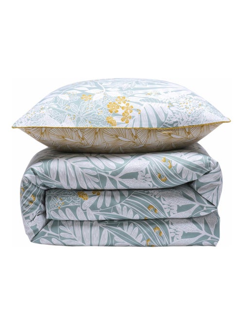 Juego de cama para 2 personas en algodón tropical pastel - Kiabi Juego de cama para 2 personas en algodón tropical pastel - Kiabi