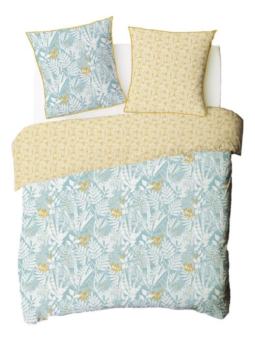Juego de cama para 2 personas en algodón tropical pastel - Kiabi Juego de cama para 2 personas en algodón tropical pastel - Kiabi