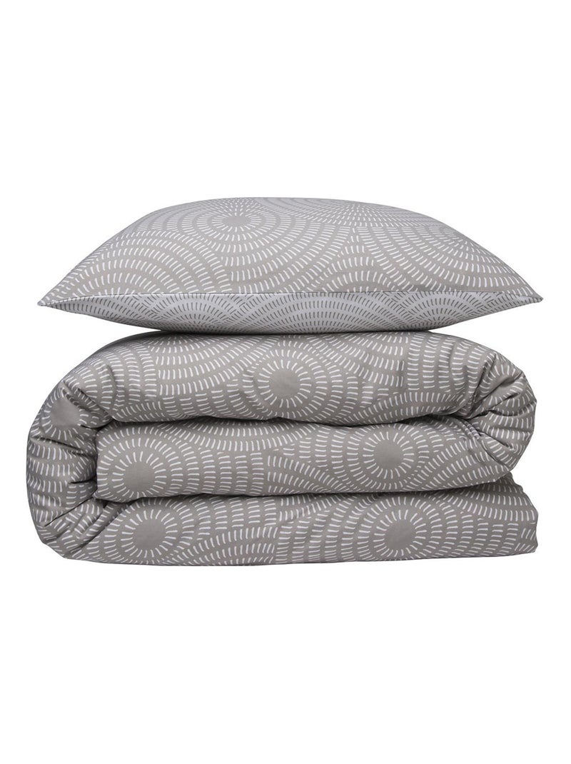 Juego de cama para 2 personas en polialgodón de 57 hilos Gris - Kiabi