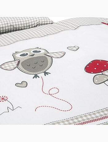 Juego de cama para bebé - Funda nórdica + funda de almohada en algodón 'Roba adam & eule'