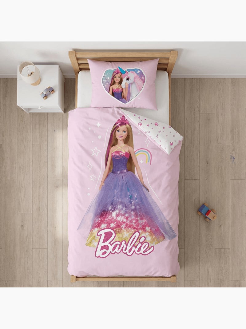 Juego de cama para bebé Barbie reversible – 100% algodón Rosa - Kiabi