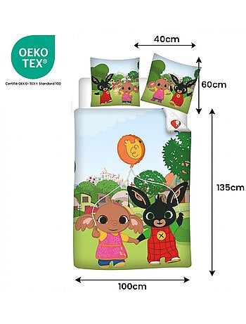 Juego de cama para bebé Bing con Sula reversible – 100% algodón