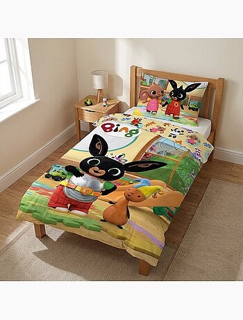 Juego de cama para bebé Bing con Sula y Flop reversible – 100% algodón