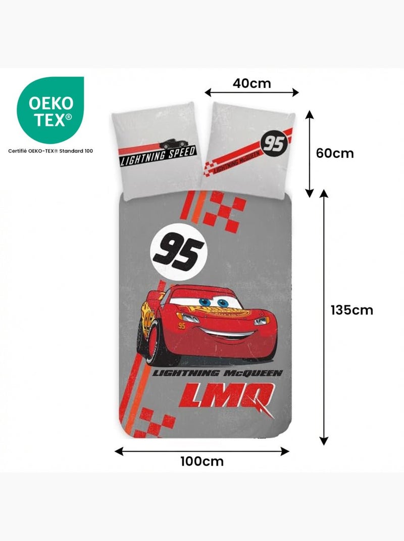 Juego de cama para bebé Cars con Rayo McQueen reversible – 100% algodón Gris - Kiabi