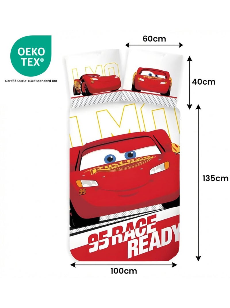 Juego de cama para bebé Cars con Rayo McQueen reversible – 100% algodón Rojo - Kiabi