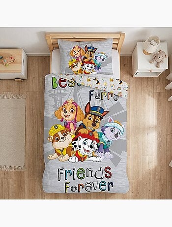 Juego de cama para bebé de la Patrulla Canina con Chase, Marshall, Skye y Rubble reversible