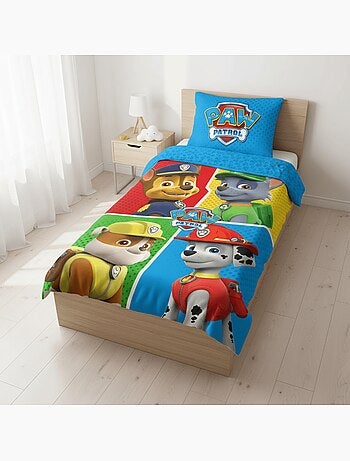 Juego de cama para bebé de la Patrulla Canina con Chase, Rubble y Marshall reversible