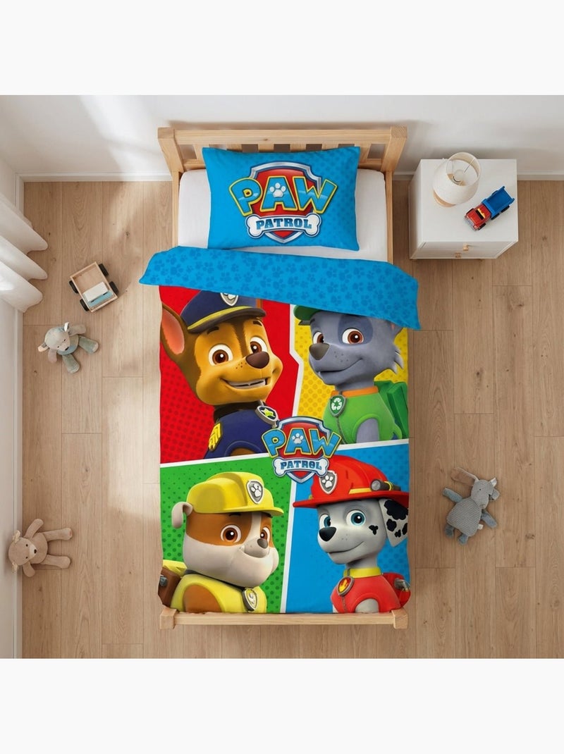 Juego de cama para bebé de la Patrulla Canina con Chase, Rubble y Marshall reversible Azul - Kiabi