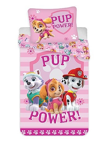 Juego de cama para bebé de la Patrulla Canina con Skye, Everest y Marshall reversible