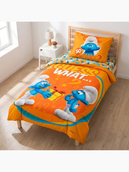 Juego de cama para bebé de los Pitufos con Pitufo reversible – 100% algodón - Kiabi